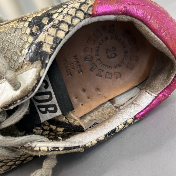 Golden Goose Girls Superstar Python Effect Leather Sneakers - Picture 6 of 8